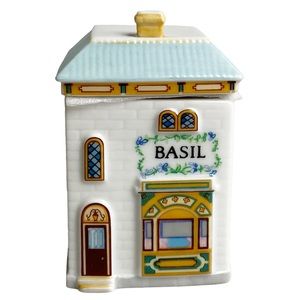 Vintage Lenox Spice Village Basil spice jar 1989 3”
